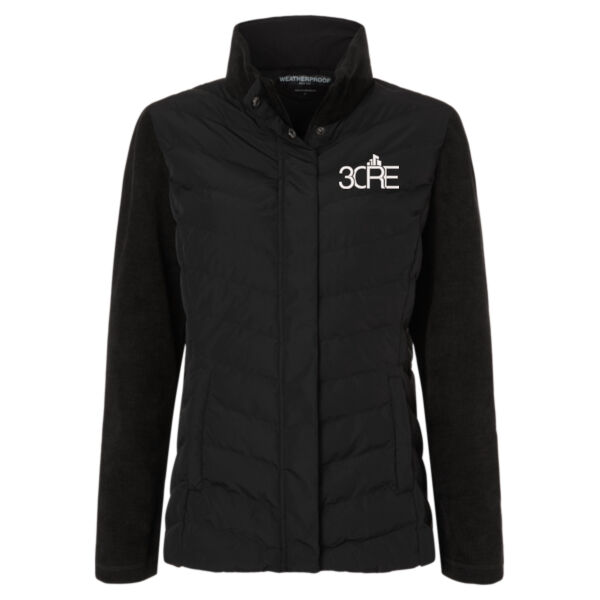   - Women's Mixed Media Chevron Jacket Thumbnail