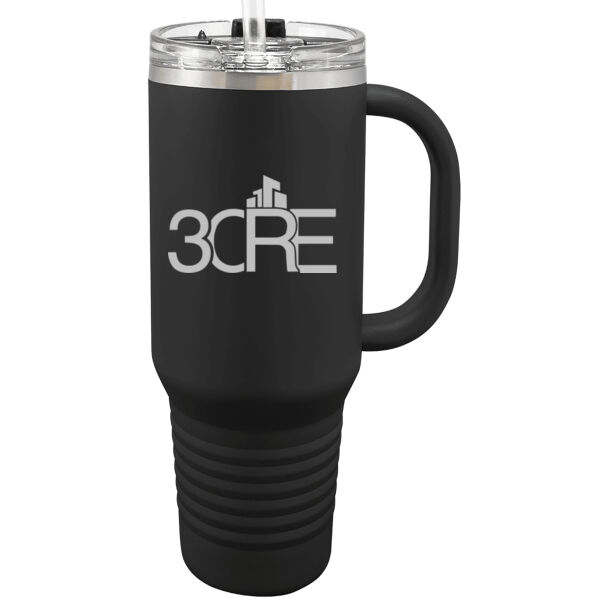   - Premium 32 oz. Travel Mug with Snap Lid & Straw Thumbnail